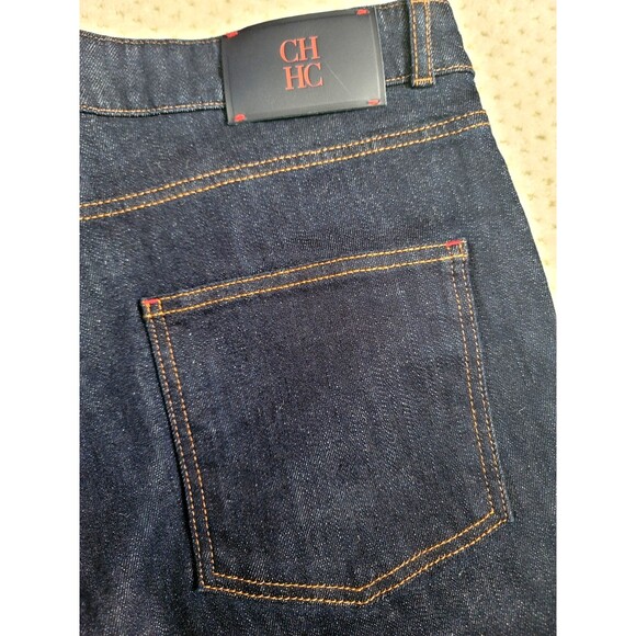 NWT Carolina Herrera Mens Dark Wash Stretch Denim Straight Leg Jeans Portugal 34 - Picture 5 of 12